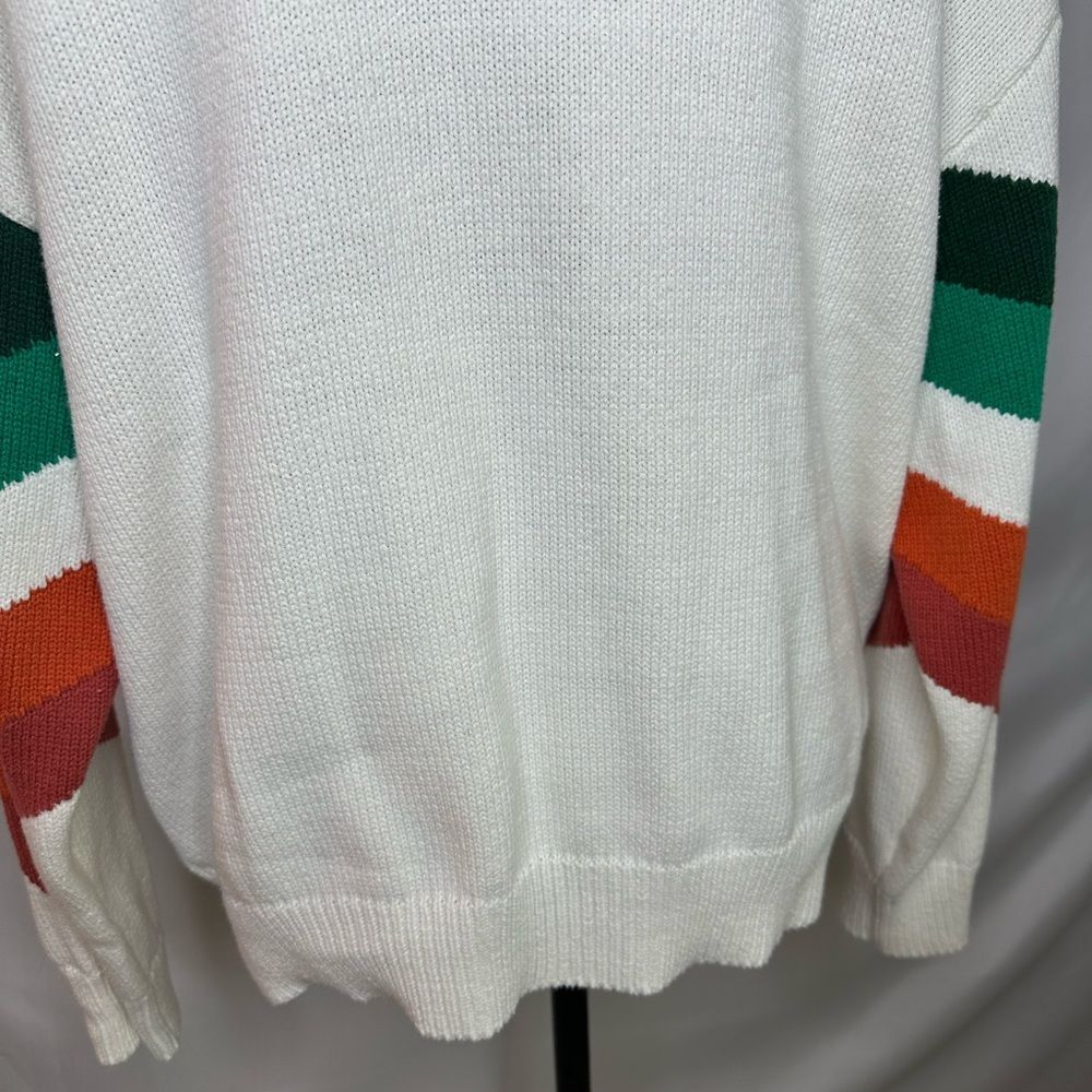 BiBi Multi Color Chevron Pattern Sweater Size L - Picture 10 of 16